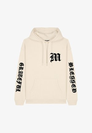 BLESSED GRATEFUL EMBROIDERY UNISEX - Sweat à capuche - off-white