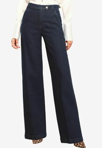 HIGH WAIST TAILORED WIDE  - Trapezaste traperice - indigo blue