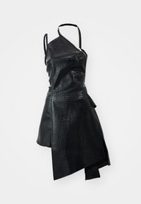 ASYMMETRIC DRESS WITH ZIP - Dienas kleita - black