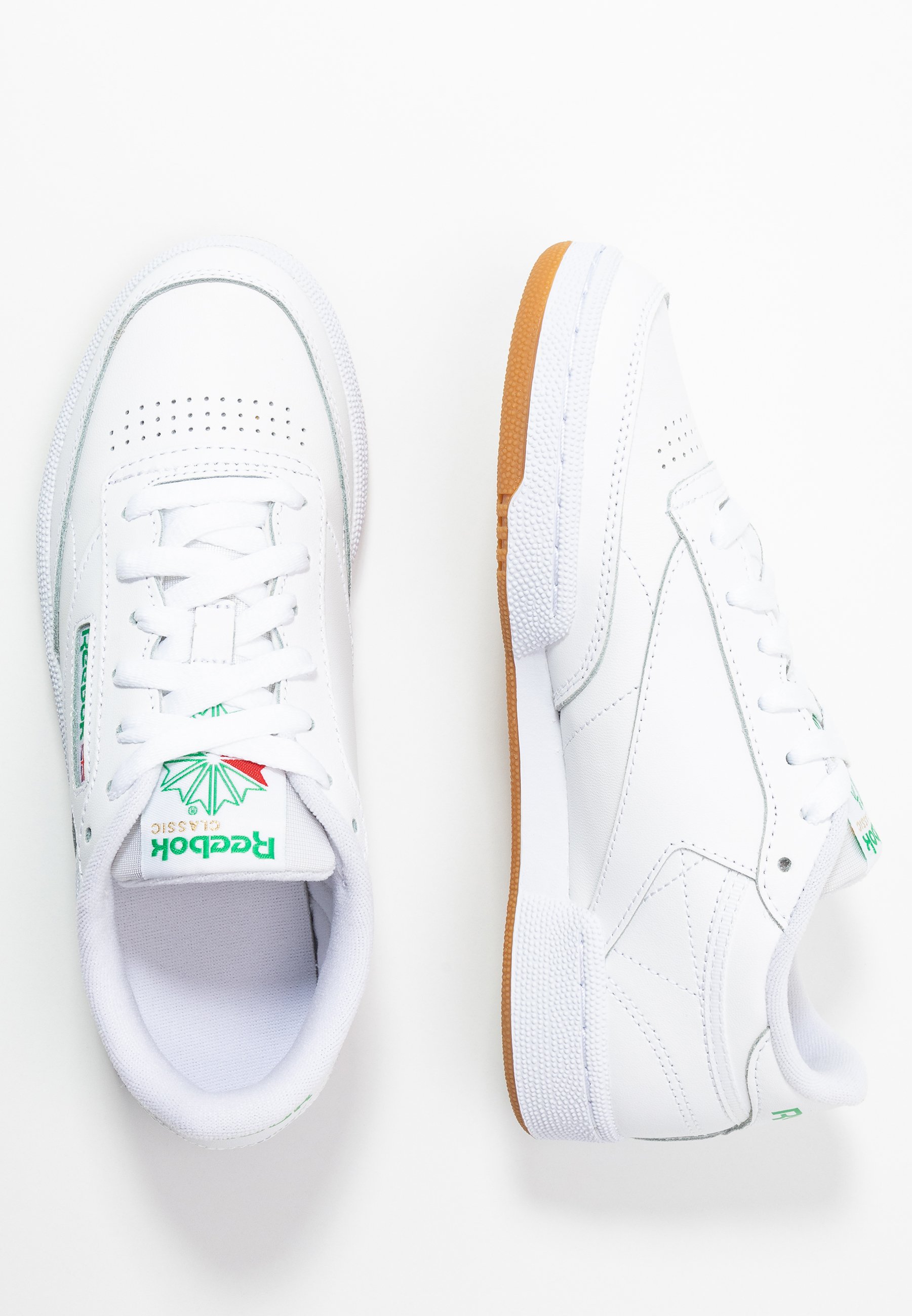 Reebok Classic CLUB C 85 - Sneakers laag - white/green/wit - Zalando.nl