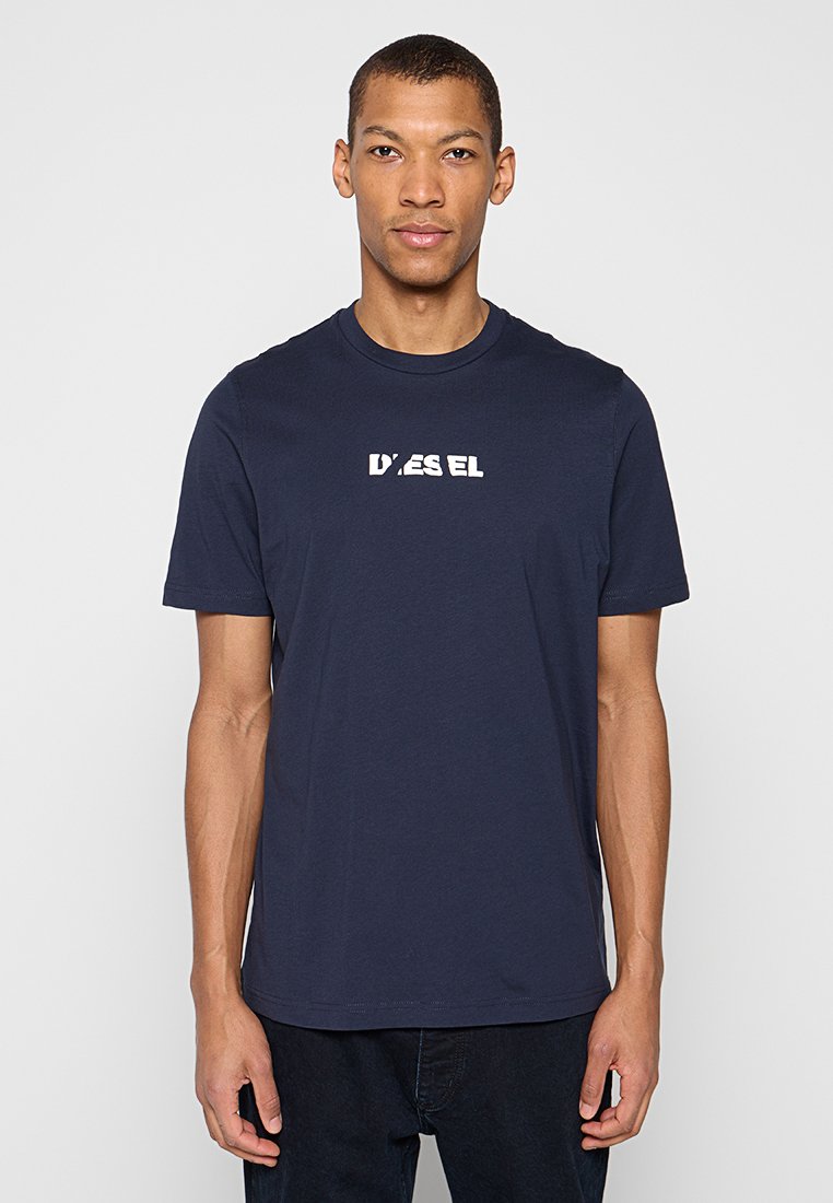 Diesel T-shirt print lichtblauw denim