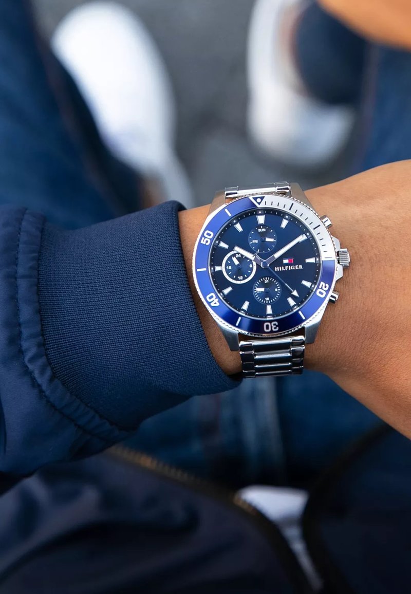 Tommy Hilfiger - Chronograph watch - silver coloured blue, Enlarge