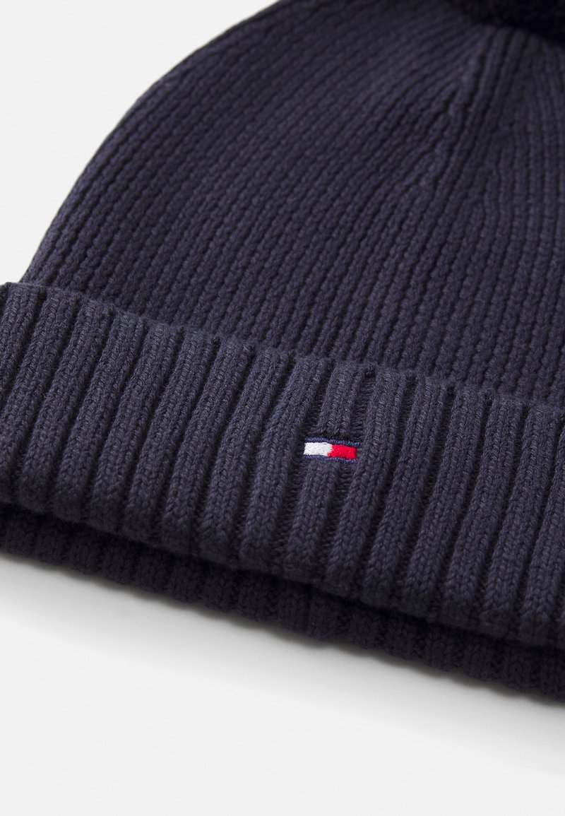 Tommy Hilfiger ESSENTIAL POM BEANIE UNISEX Bonnet space blue