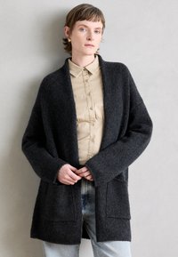 Marc O'Polo WRAP LONG SLEEVE - Cardigan - dark slate melange