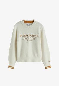 Unselected, ecru pumpkin spice graphic