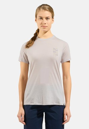 ODLO ASCENT TREE - T-Shirt print - silver cloud