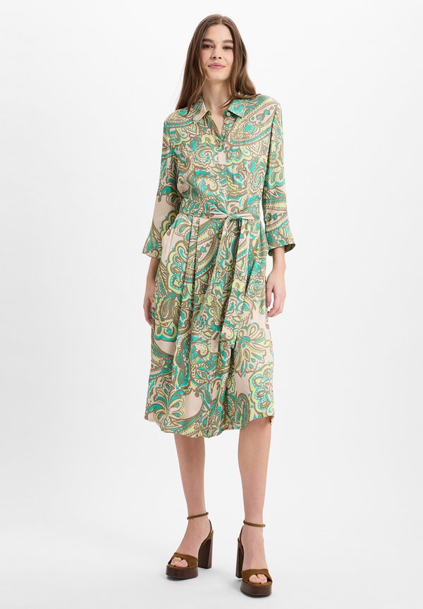 Blusenkleid - gras nude