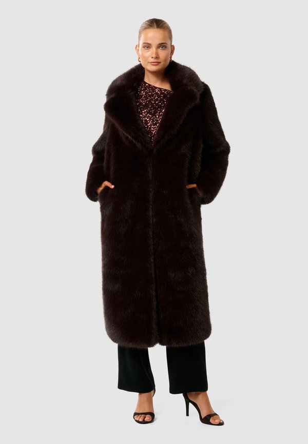 HUNTER MAXI COAT - Wintermantel - dark chocolate