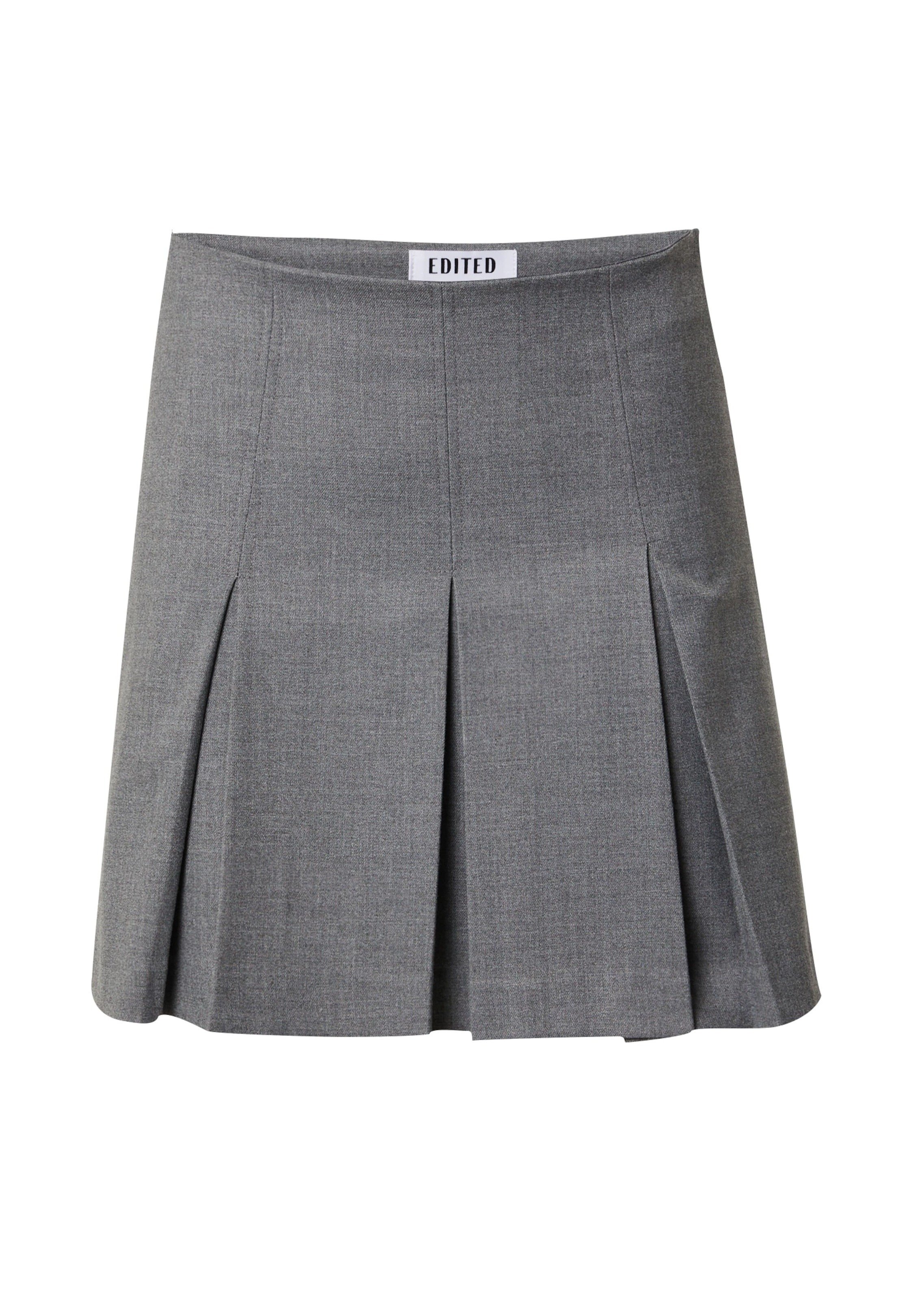 EDITED Pleated skirt - graumeliert/grey - Zalando