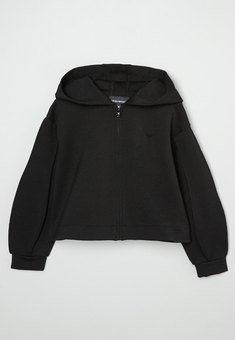 Emporio Armani Sweater met rits antraciet gemêleerd