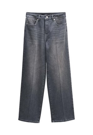 someday., WIDE FIT MID RISE - Wide Leg - mid stone grey