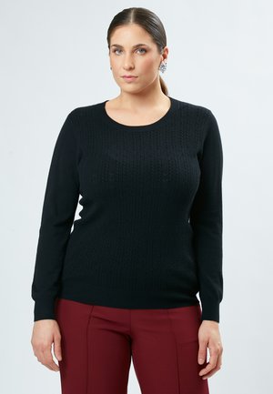 FANCY CREW NECK - Striktrøje - black