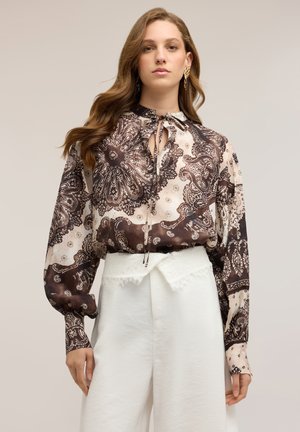 Motivi, BLUSA CON STAMPA PAISLEY - Bluse - marrone
