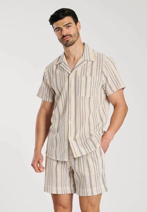 South Beach STRIPE SHORT SLEEVE - Camicia - blue