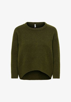 ONLY, ONLALIVIA LS HIGH-LOW O-NECK NOOS KNT - Jersey de punto - forest night