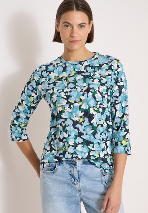 Cecil, 3/4-SLEEVE SHIRT WITH CREW NECK AND PRINT - Blouse - urban dark blue