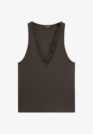 Massimo Dutti, Top - dark brown