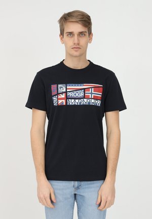 T-shirt con stampa - blu marine