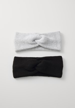 PCBENILLA HEADBAND 2 PACK  - Cache-oreilles - light grey/black