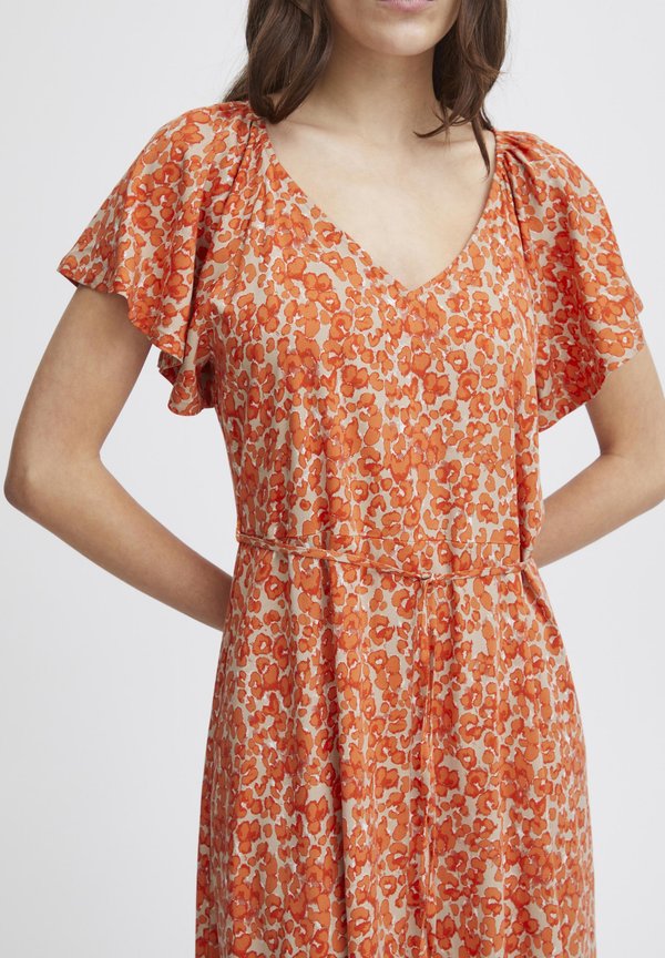 IHAYA - Day dress - coral rose leo aop4