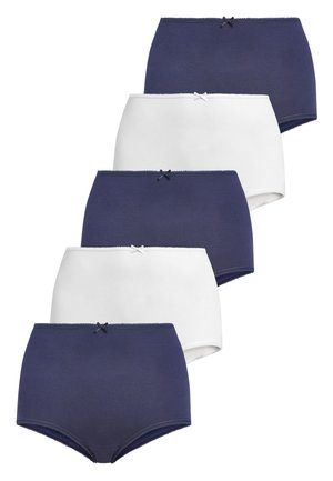 NAVY/WHITE FULL BRIEF COTTON KNICKERS FIVE PACK - Culotte - blue
