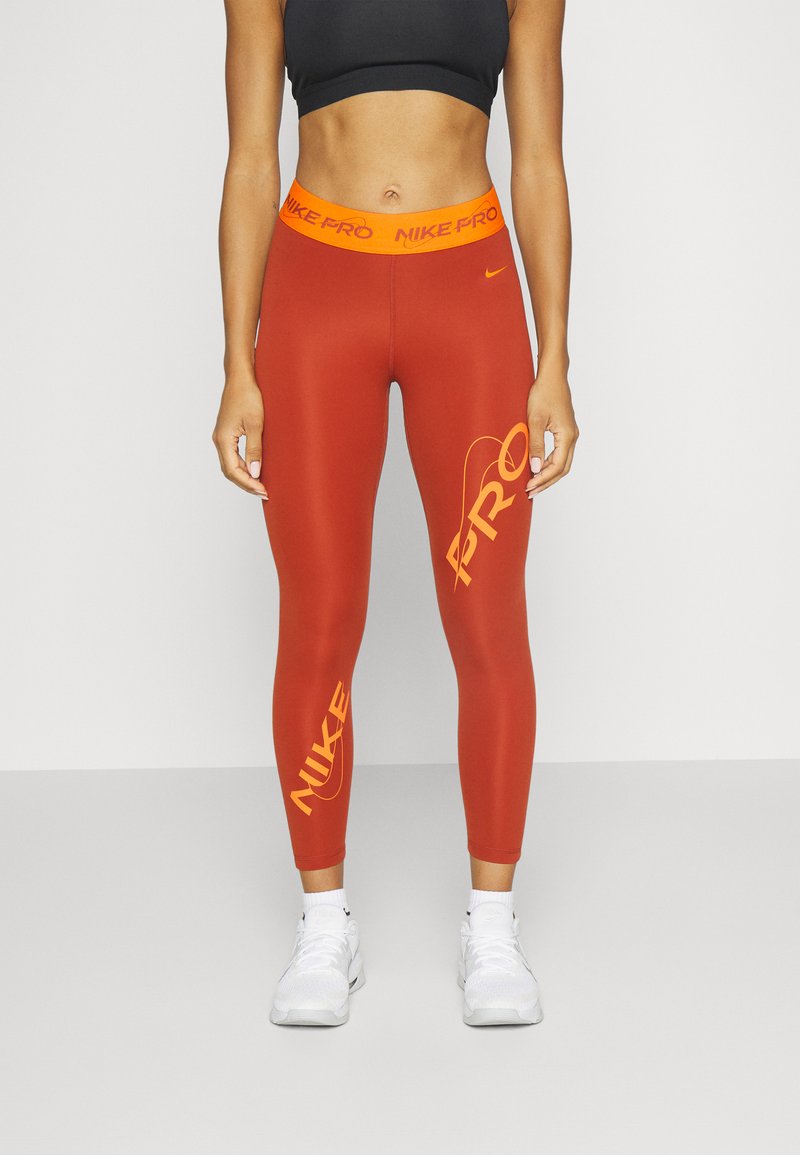 orange leggings nike