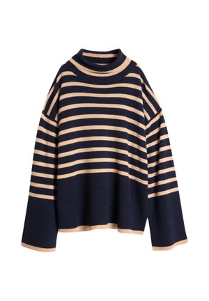 Strikkegenser - blue stripe