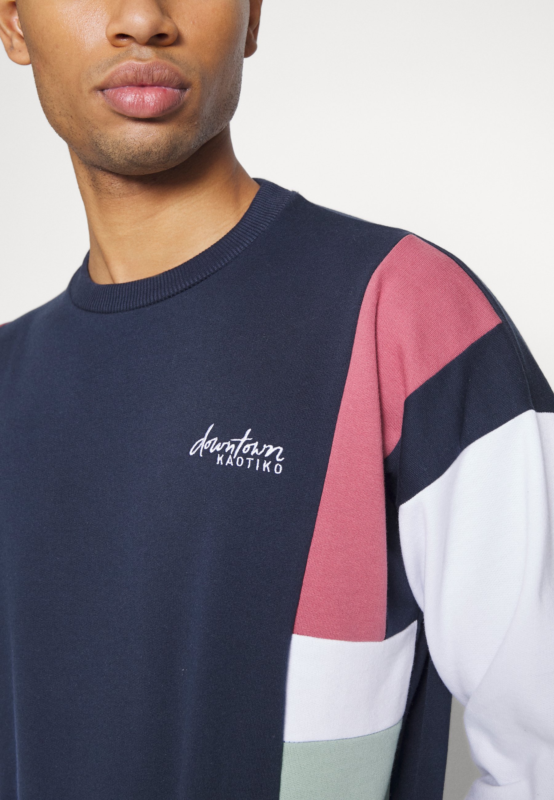 Sudadera Ewan Azul / Rosa Candy - Sudaderas Hombre | Kaotiko