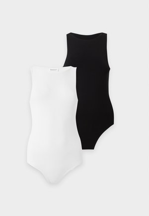 Even&Odd, 2 PACK - Top - black coffe/cloud dancer