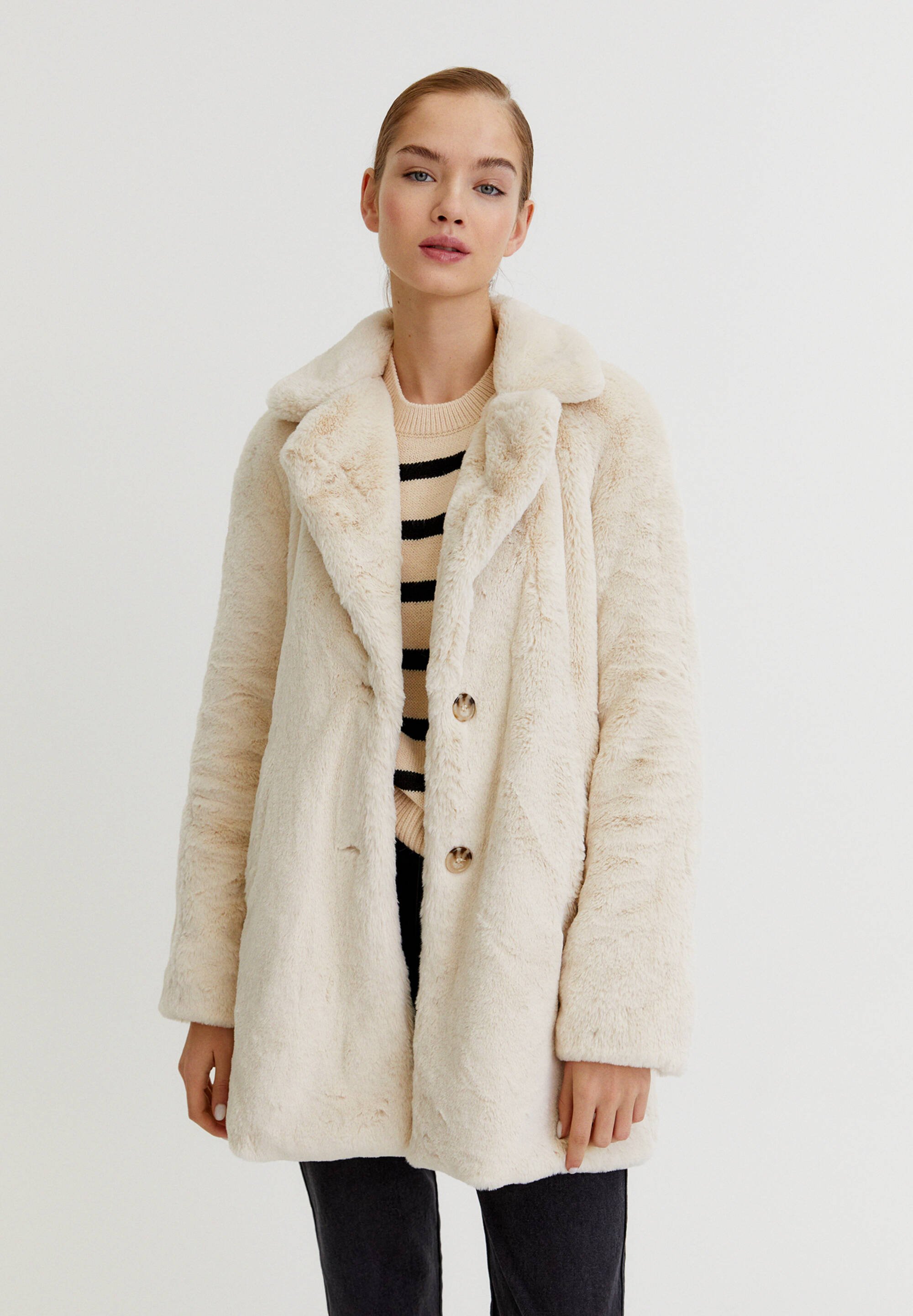 pull&bear teddy coat