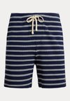 6-INCH STRIPED COTTON-BLEND SHORT - Σορτς - newport navy/pale cream