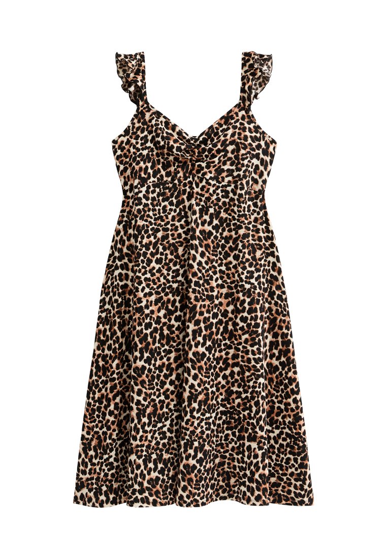 New Look Curves Jurk bruin