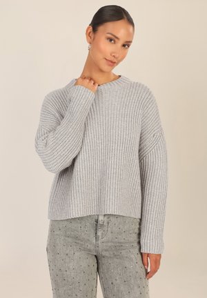 Apart OVERSIZED - Strickpullover - graumeliert