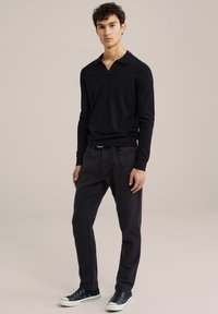 WE Fashion Bluză cu mânecă lungă - black