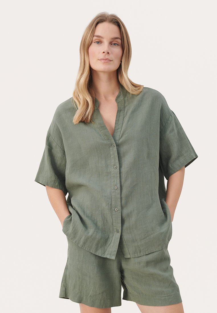 Part Two Overhemdblouse olijfgroen
