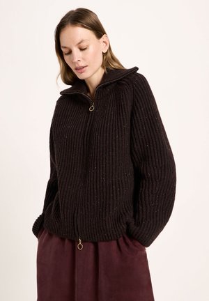 LANIUS, Strickjacke - bitter chocolate tweed