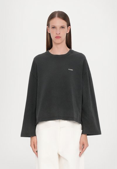 CLOSED CREWNECK LONGSLEEVE - T-shirt à manches longues - black