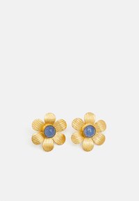 SMALL BLOOM EARRINGS - Oorbellen - gold-coloured/blue