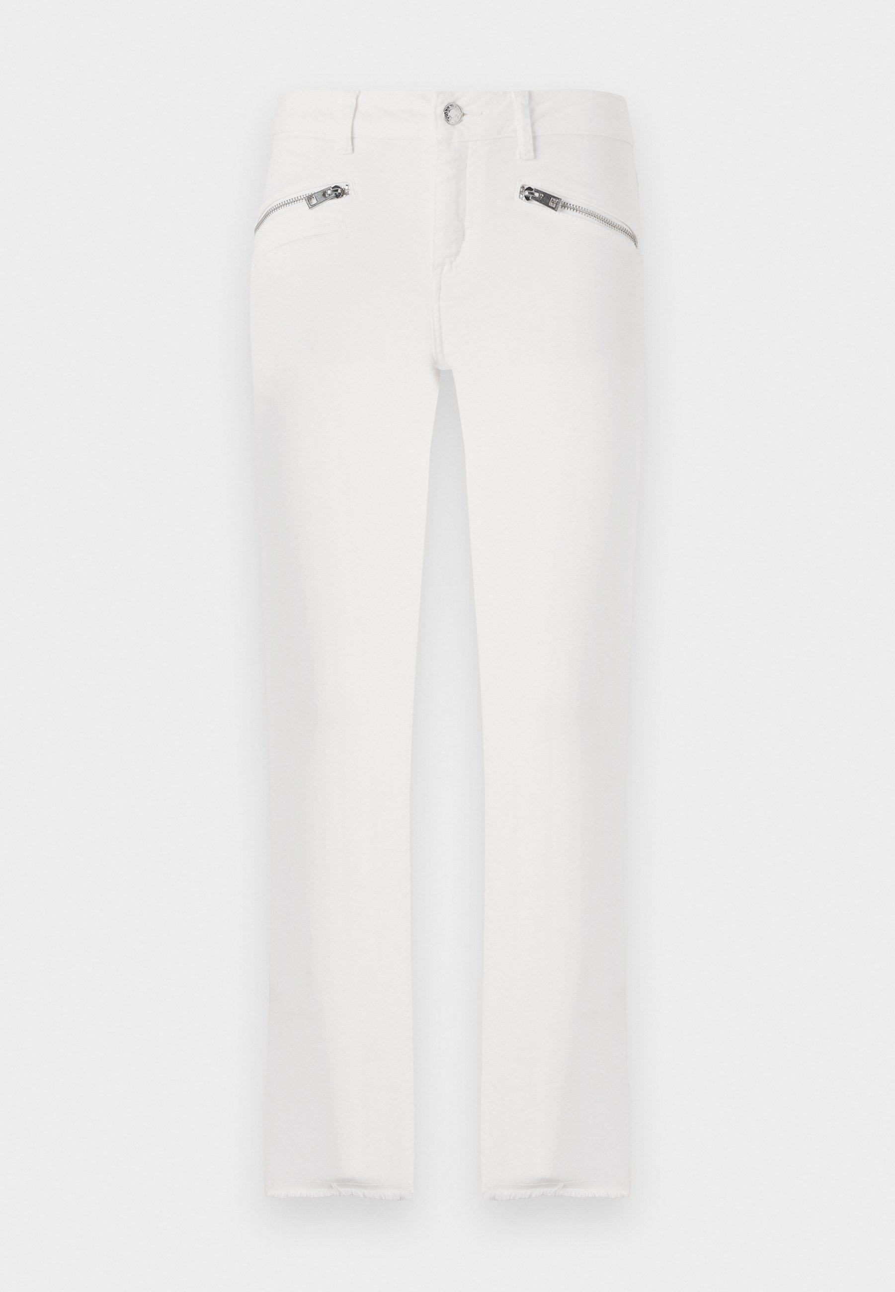 Zipper Frayed White Skinny Jeans Zadig Voltaire AVA PERM Slim Fit