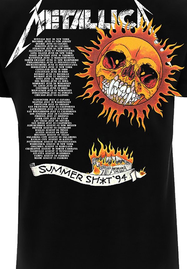 METALLICA FLAMING SKULL TOUR  - Print T-shirt4