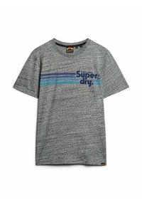 Superdry & Co TERRAIN STRIPED - Print T-shirt - flint grey grit