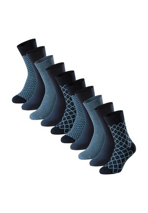 10ER PACK BIRD - Strømper - blau   dunkelblau