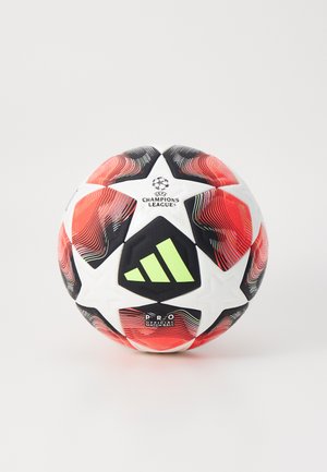 FIRED UP - Balón de fútbol - white/lucid red/lucid lemon/silver metallic