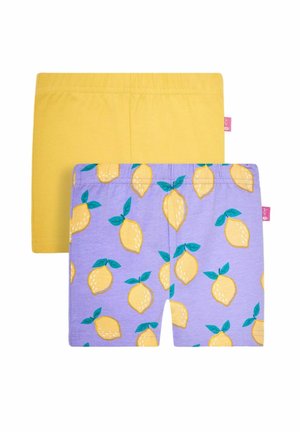 2-PACK - REGULAR FIT - Shorts - lilac purple lemon & yellow