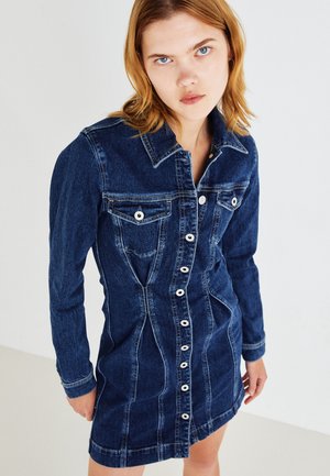 CANDIE - Shirt dress - dark-blue denim