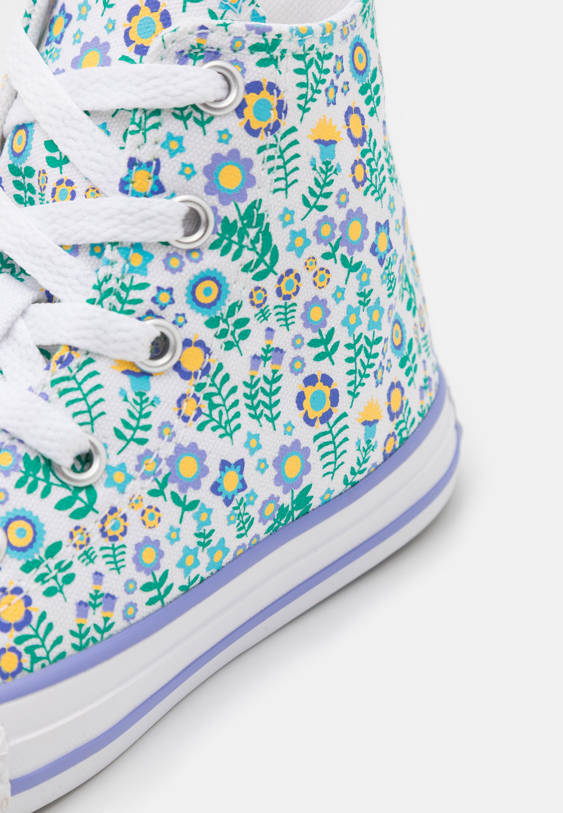 Converse CHUCK TAYLOR ALL STAR FLORAL - Baskets montantes - white/twilight  pulse/citron pulse/blanc - ZALANDO.FR