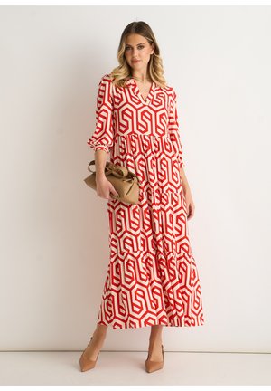 GEO PRINT SMOCK  - Day dress - red