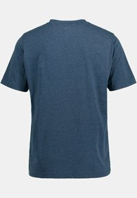 Kortærmet t-shirt i mørkeblå, lavet af blødt stof. Rund halsudskæring med en afslappet pasform og uden synlige mønstre eller pynt.