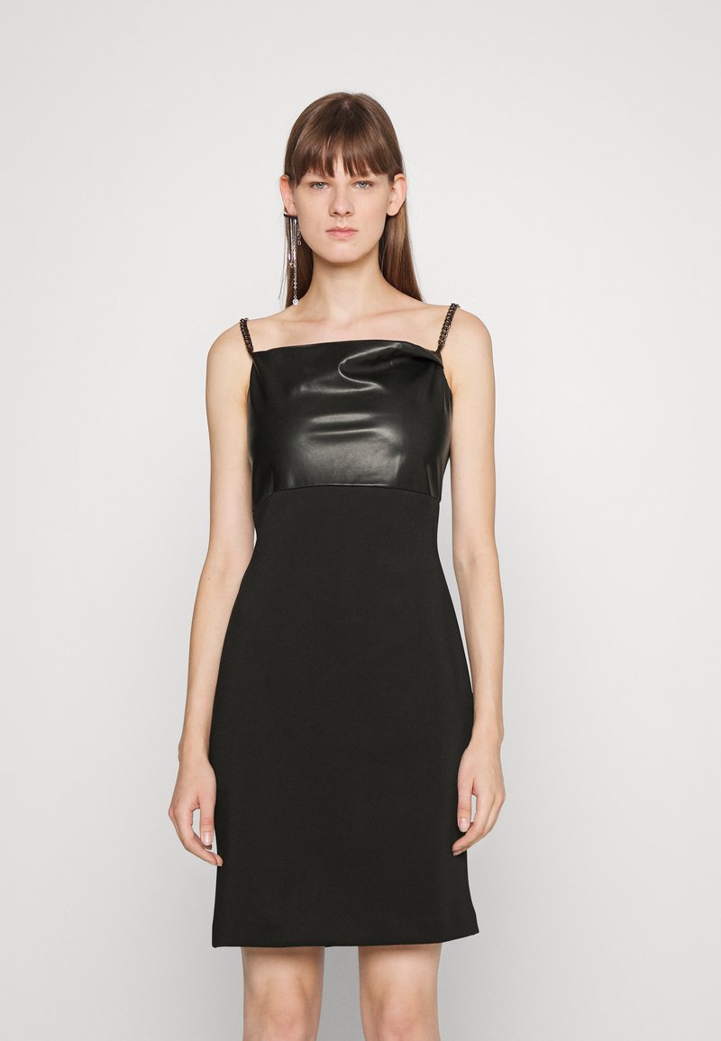 DKNY MIX MEDIA DRESS CHAIN Jersey dress black Zalando.ie