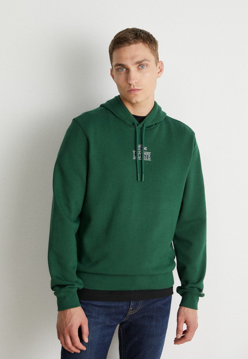 Lacoste SUBTLE LOGO UNISEX - Felpa con cappuccio - green